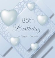 85th Birthday Guest Book: Ice Sheet, Frozen Cover Theme, Best Wishes from Family and Friends to Write in, Guests Sign in for Party, Gift Log, Hardback 8395819463 Book Cover