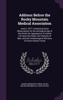 Address Before the Rocky Mountain Medical Association 1241528632 Book Cover