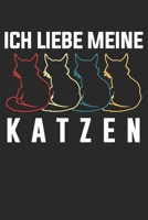Ich liebe meine Katzen: Notizbuch/Tagebuch/Organizer/120 Karierte Seiten/ 6x9 Zoll 1710057718 Book Cover