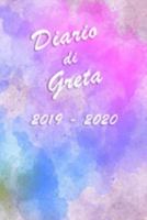 Agenda Scuola 2019 - 2020  - Greta: Mensile - Settimanale - Giornaliera - Settembre 2019 - Agosto 2020 - Obiettivi - Rubrica - Orario Lezioni - ... effetto acquerello (Italian Edition) 1691799092 Book Cover
