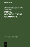Mittelhochdeutsche Grammatik 311007639X Book Cover
