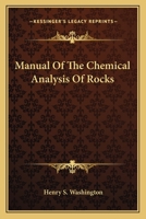 Manual of the Chemical Analysis of Rocks 1016317786 Book Cover