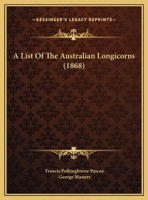 A List of the Australian Longicorns 1348158050 Book Cover