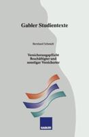 Versicherungspflicht Beschaftigter Und Sonstiger Versicherter: Studientext NR.2 3409009523 Book Cover