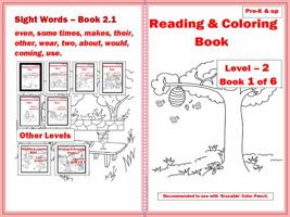 Reading & Coloring Book - Level 2 - Book 1 of 6 1958605050 Book Cover