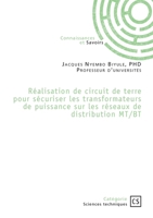 Réalisation de circuit de terre pour sécuriser les transformateurs de puissance: Réseaux de distribution MT/BT (French Edition) 2342371489 Book Cover