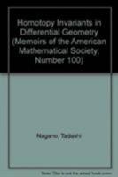 Homotopy Invariants in Differential Geometry 0821818007 Book Cover