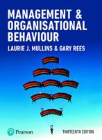 Management and Organisational Behaviour 1292422386 Book Cover