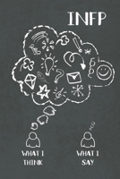 Infp: What I Think, What I Say: INFP Gifts - MBTI Lined Notebook Journal Featuring a Black Chalkboard 1705896987 Book Cover