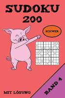Sudoku 200 Schwer Mit L�sung Band 4: Puzzle R�tsel Heft, 9x9, 2 R�tsel pro Seite 107513627X Book Cover