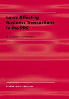 Law Affecting Business Transactions in the PRC 9041114955 Book Cover