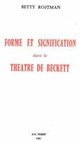 Forme Et Signification Dans Le Theatre de Beckett 2207811107 Book Cover