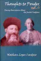 Thoughts to Ponder No. 2: Daring Observations About the Jewish Tradition (Thoughts to Ponder) 9657108853 Book Cover