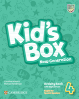 Kid's Box New Generation Level 4 Activity Book with Home Booklet and Digital Pack English for Spanish Speakers 8413224977 Book Cover