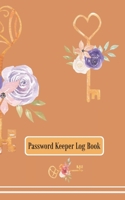 Password Keeper Log Book: A Premium Logbook To Track Internet Usernames and Passwords - Gold, Flowers/Keys 1713282283 Book Cover