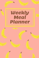 Weekly Meal Planner Banana Pattern: 52 Weeks of Menu Planning Pages / Journal Gift, 100 Pages, 6x9, Soft Cover, Matte Finish 1673670598 Book Cover