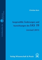 Ausgewahlte Anderungen Und Auswirkungen Des Ias 19, Revised 2011 (Meyer=stiftung, 12) 3896736728 Book Cover