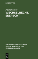 Wechselrecht. Seerecht 3112633334 Book Cover