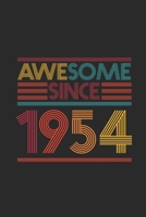 Awesome Since 1954: Blank Lined Notebook - Journal for Birthday Gift Idea 1697974783 Book Cover