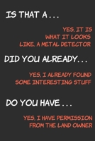 Is that a ....yes, it is wahat it looks like, a metal detector. Did you already ... yes, I already found some interesting stuff: A funny metal ... (Great gift idea) for metal detect lovers. 1660684633 Book Cover
