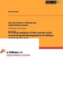 A critical analysis of the current crisis concerning the development of military programs by Iran 364095680X Book Cover