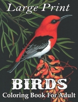 Large Print Birds Coloring Book For Adult: 47+ Hand-Drawn birds . Relaxing Coloring Book for Adults B09SNWPQ3R Book Cover