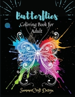 Butterflies: Coring Book for Adult 1802217371 Book Cover