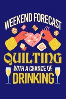 Weekend Forecast Quilting with a Chance of Drinking: Quilting Journal, Quilter Planner Notebook, Gift for Quilters Seamstress, Quilt Presents 1670255565 Book Cover