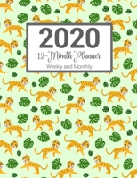 2020 12-Month Planner Weekly and Monthly: Tiger Pattern Planner With To-Do Lists Goals 1696813603 Book Cover