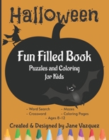 Halloween Puzzle and Coloring Book for Kids B0CJBMJLWX Book Cover