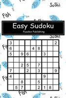 Easy Sudoku: Sudoku Puzzle Game For Beginers With Fish bones Pattern Background Cover 1793477159 Book Cover