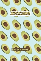 AVOCADO IS MY DNA SKETCHBOOK: Light Blue 130 Pages Wide Ruled Lined Paper Avocado Lovers Themed Sketchbook 6x9 diary gift for Teens, Kids, Girls, Boys, Women 167576753X Book Cover