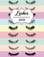 Lashes Appointments 2020: 8.5 X 11 hourly appointment book for hair stylist, nail tech, makeup artist 1654632163 Book Cover