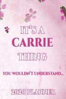 Carrie: Personalised Name Planner 2020 Gift For Women & Girls 100 Pages (Pink Floral Design) 2020 Weekly Planner Monthly Planner 1694393631 Book Cover