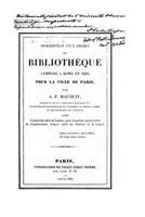 Description d'Un Projet de Biblioth�que Compos� � Rome En 1833 1533520089 Book Cover