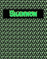 120 Page Handwriting Practice Book with Green Alien Cover Shannon: Primary Grades Handwriting Book 1097510395 Book Cover