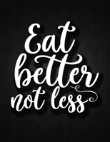 Eat better not less: Recipe Notebook to Write In Favorite Recipes | Best Gift for your MOM | Cookbook For Writing Recipes | Recipes and Notes for Your Favorite for Women, Wife, Mom 8.5" x 11" 1695626753 Book Cover