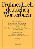 Fruehneuhochdeutsches Woerterbuch Geb. Fr�hneuhochdeutsches W�rterbuch 3110632993 Book Cover