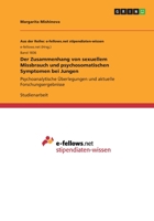 Der Zusammenhang von sexuellem Missbrauch und psychosomatischen Symptomen bei Jungen: Psychoanalytische �berlegungen und aktuelle Forschungsergebnisse 3668239894 Book Cover