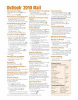 Microsoft Outlook 2010 Mail Quick Reference Guide 1936220164 Book Cover