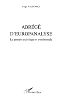 Abrégé d'europanalyse: La Pensée analytique et continentale 2738460372 Book Cover