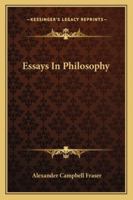 Essays In Philosophy 1512033979 Book Cover