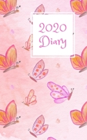 2020 Diary: 5x8 week to a page planner with 12 monthly planners. Lined paper pages after diary for all your notes. Perfect pocket size for general use, small business owners and students. Pink & red b 1692511793 Book Cover