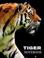 Tiger Notebook : Tiger Writing Journal 120 Blank Lined Pages for Composition, Homework and Note Taking 8. 5x11-Crisp White Paper-Office & Desk Size-Great Gift Idea 1792177054 Book Cover