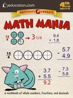 Math Mania: A workbook of whole numbers, fractions, and decimals 048680271X Book Cover