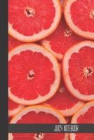 juicy notebook: small lined Grapefruit Notebook / Travel Journal to write in (6'' x 9'') 120 pages 1693576554 Book Cover