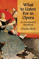 What to Listen for in Opera: An Introductory Handbook 0786496096 Book Cover