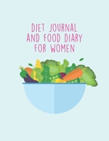 Diet Journal And Food Diary For Women: Diet Food Log Book & Diary - Meal Planner And Tracker For Weight Loss And To Reduce Your Blood Pressure 1702061299 Book Cover