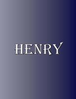 Henry: 100 Pages 8.5 X 11 Personalized Name on Notebook College Ruled Line Paper 0359644317 Book Cover