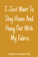 Weekly Planner: Agenda, Monthly Calendar, and Notebook with Funny Cover Quote in Yellow for Quilters, Crafters, and Fabric Lovers 1692808362 Book Cover